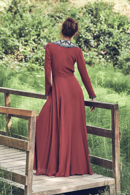 Celia Dragouni Red Swan dress