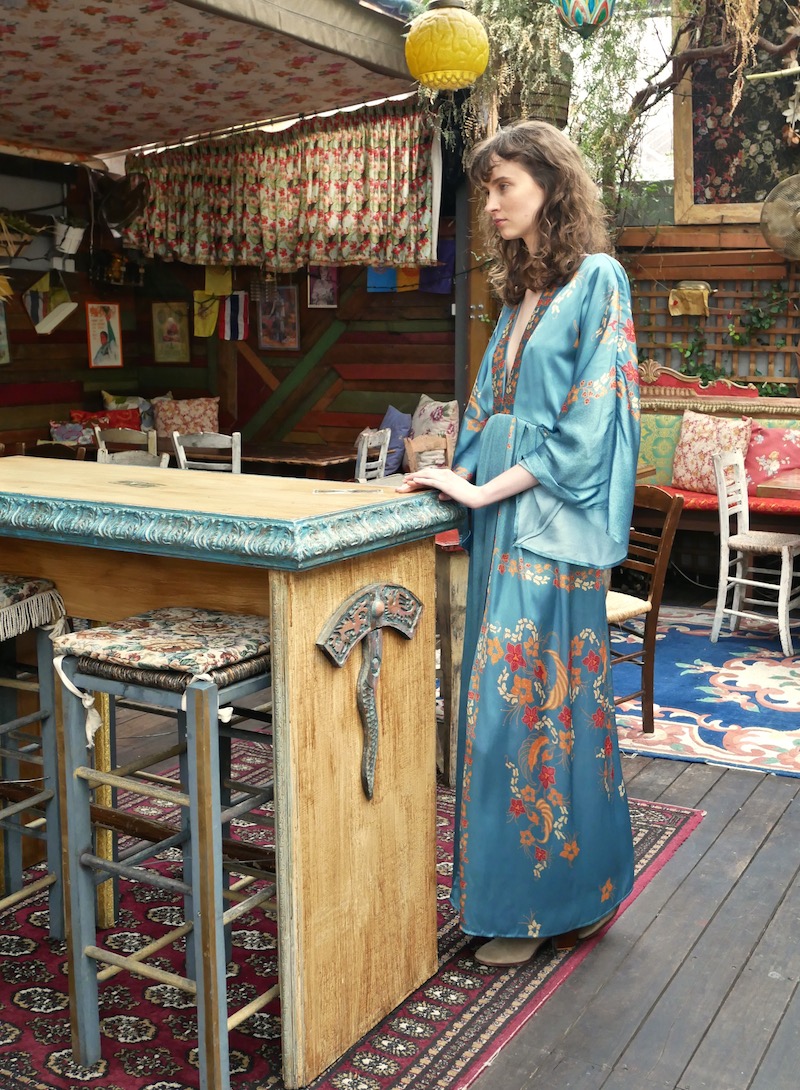 Celia Dragouni Blue Floral Dress