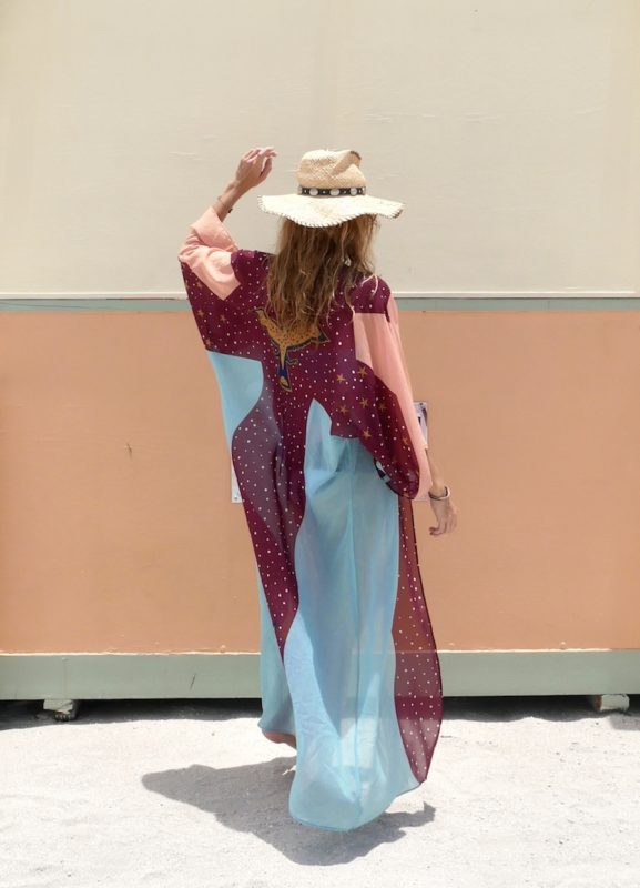 Celia Dragouni Turquoise Eagle Kimono