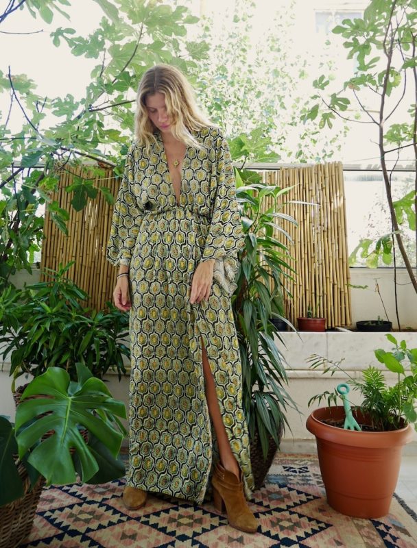Celia Dragouni Retro Field Kimono Dress