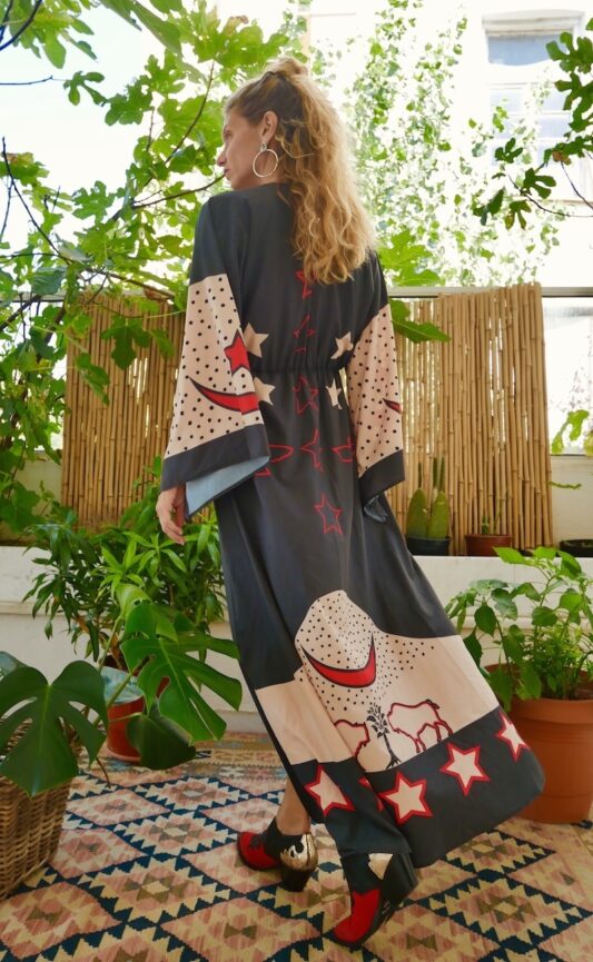 Celia Dragouni The Midnight Buffalo Star Kimono Dress