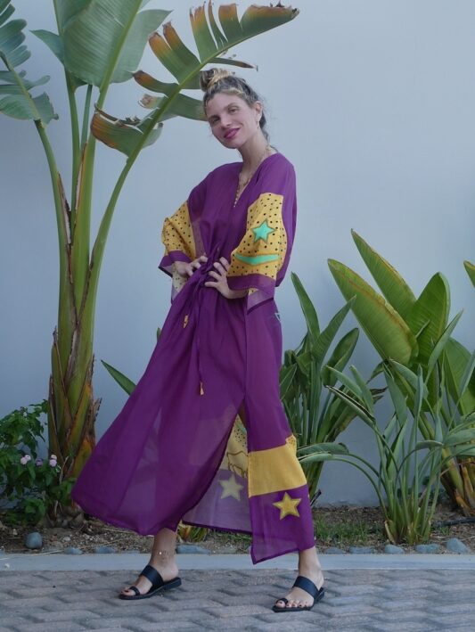 Celia Dragouni The Purple Buffalo Star Kaftan Dress