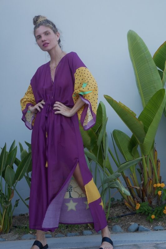 Celia Dragouni The Purple Buffalo Star Kaftan Dress