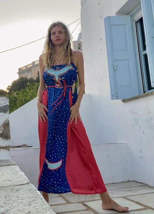 Celia Dragouni The Wonder Blue Slip On Dress